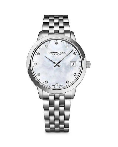 Raymond Weil Toccata Mother-of-Pearl & Diamond Watch, 34mm