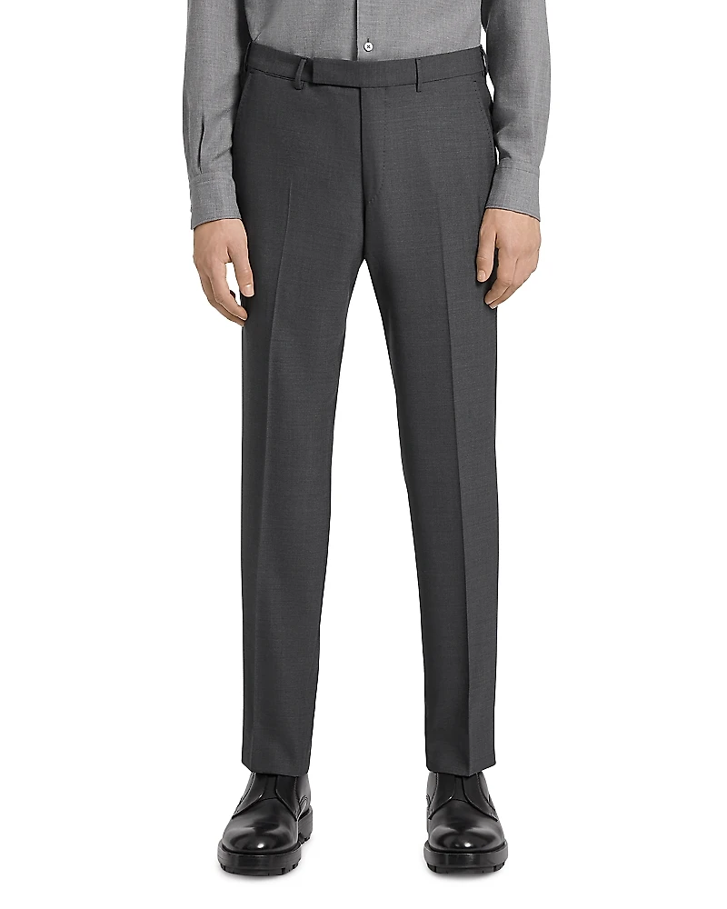 Zegna Dark Grey High Performance Wool Pants