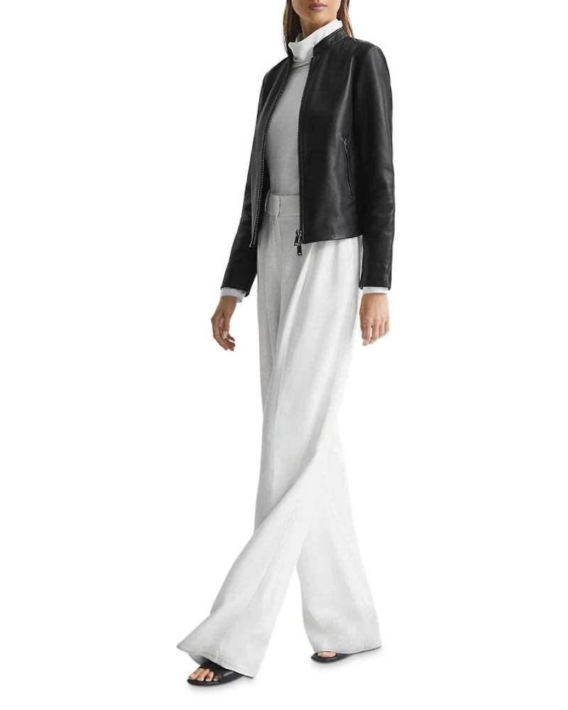 Allie Leather Biker Jacket