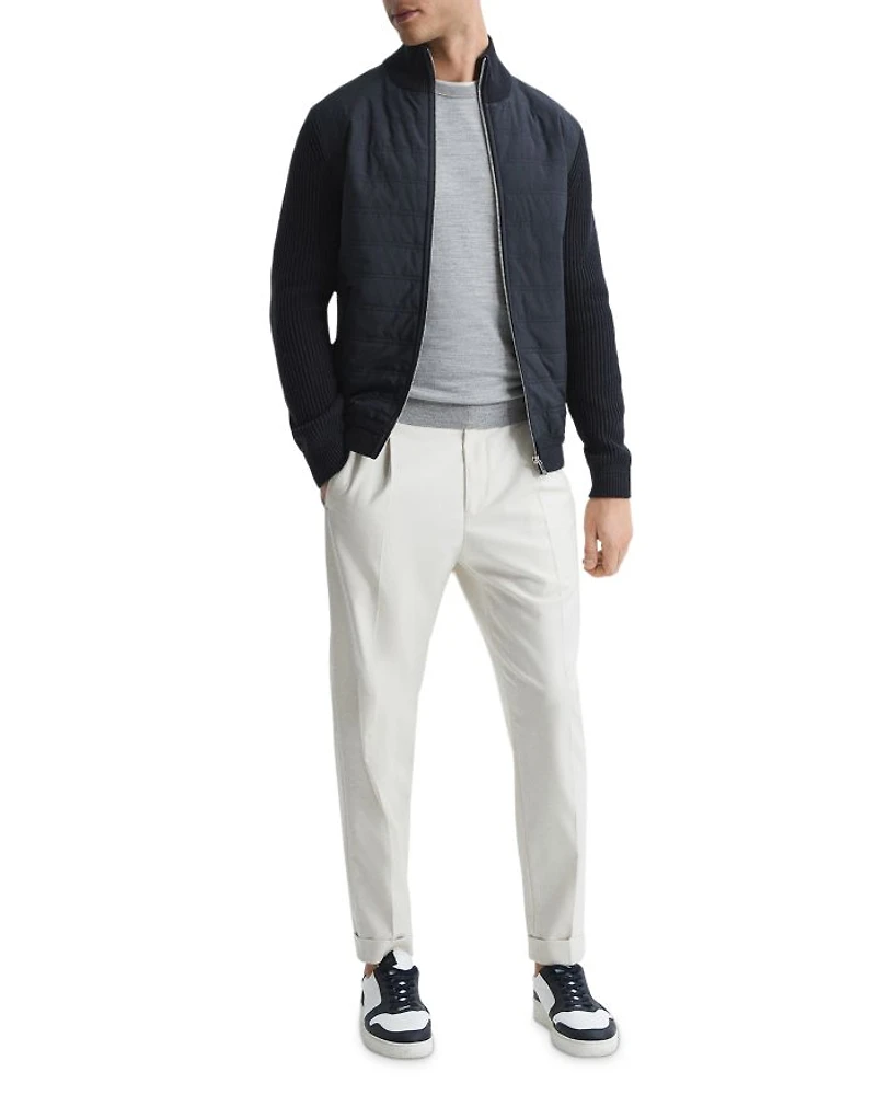 Trainer Mixed Media Zip Jacket