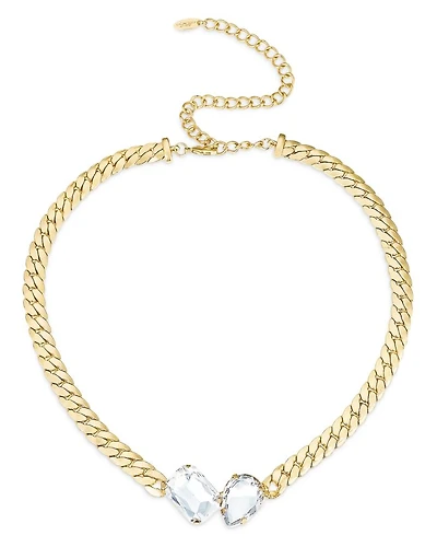 Crystal Gem Pendant Necklace, 15"