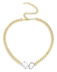 Crystal Gem Pendant Necklace, 15"