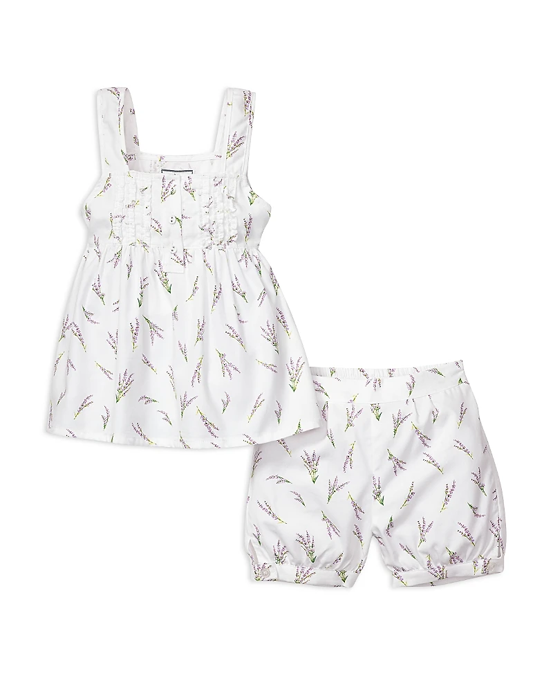 Petite Plume Girls' Fields of Provence Charlotte Short Set - Baby, Little Kid, Big Kid