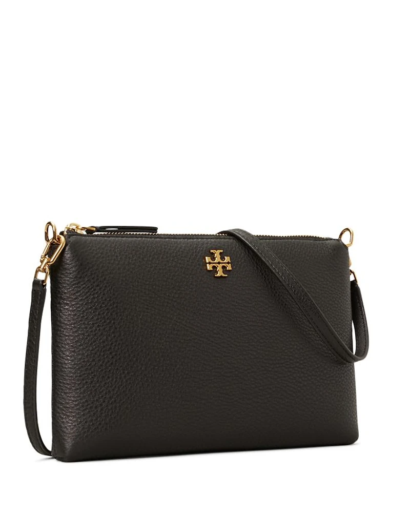 Small Kira Pebbled Leather Top-Zip Crossbody