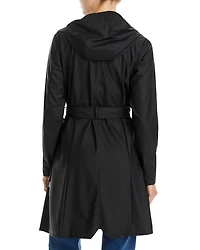 Curve Hooded Belted Waterproof Jacket