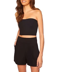 Pleated Pull On Shorts