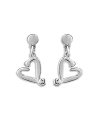 UNOde50 Sterling Silver-Plated Nailed Heart Shaped Earrings