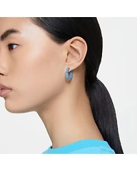 Matrix Baguette Color Crystal Hoop Earrings