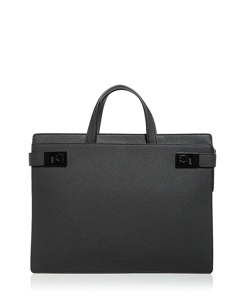 Ferragamo Men's Gancini Leather Briefcase