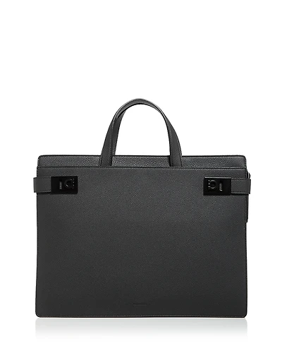Ferragamo Men's Gancini Leather Briefcase