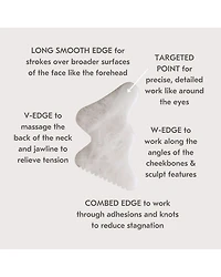 The Vitality Qi White Jade Gua Sha Sculpting Tool