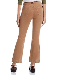 Carson High Rise Ankle Flare Leg Jeans Tan Sierra