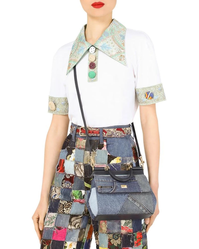 Small Sicily Bag in Patchwork Denim
