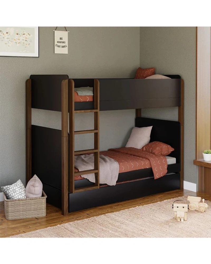TipToe Twin Storage Trundle Bed