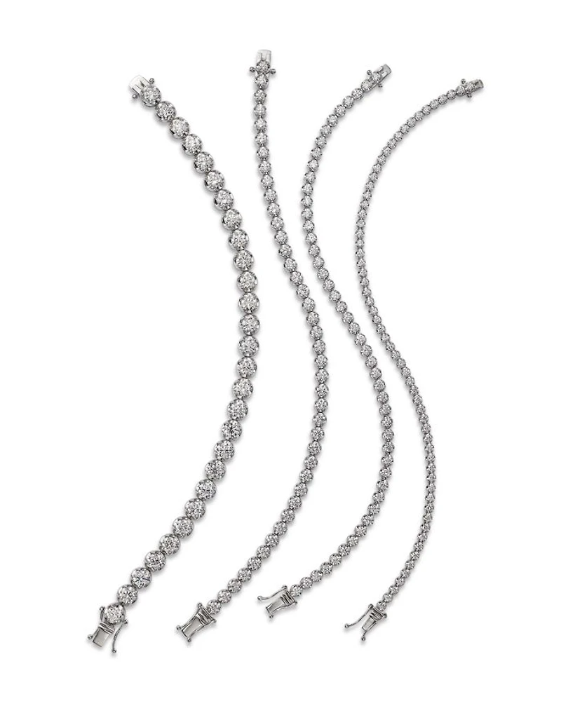 Certified Colorless Diamond Tennis Bracelet Collection 14K White Gold, 2.0-10.0 tcw