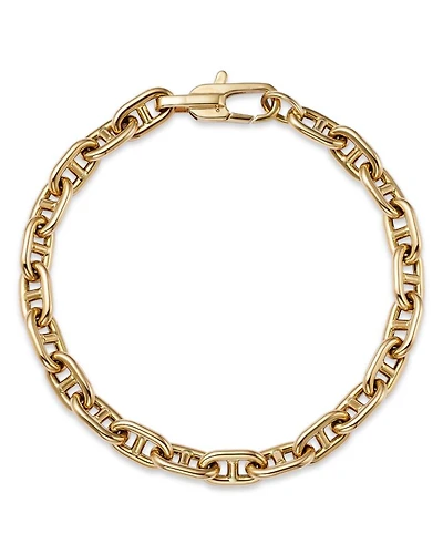 14K Yellow Gold Mariner Link Chain Bracelet