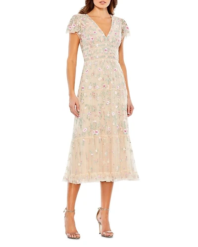 V Neck A Line Dress