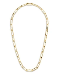 18K Yellow Gold Link to Love Large Square Link Chain Necklace, 19.6"
