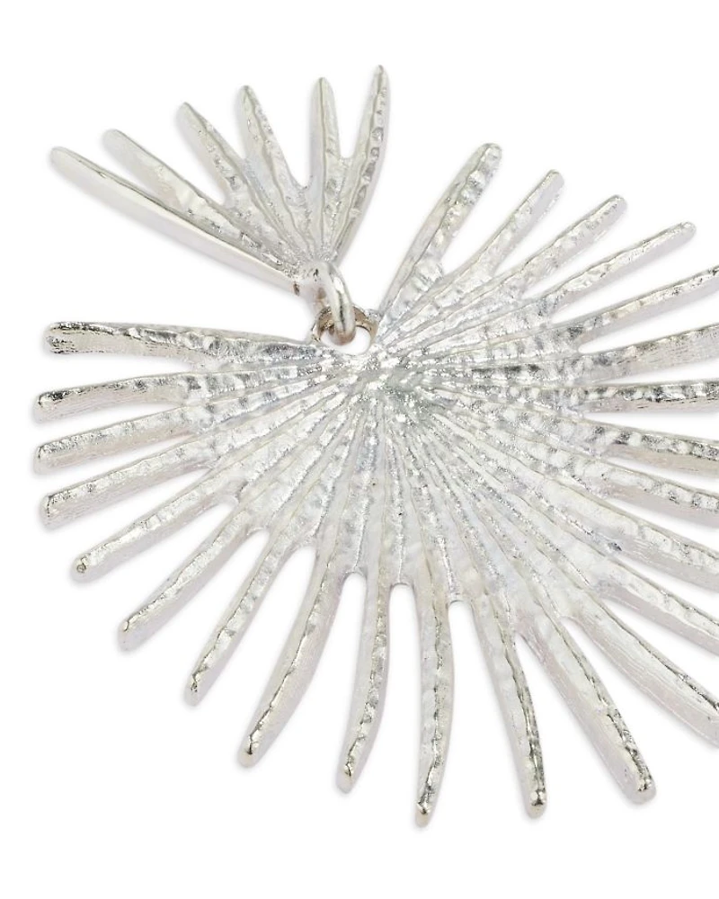 Silver Fan Large Earrings