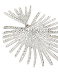 Silver Fan Large Earrings