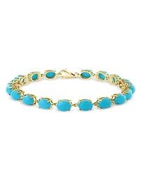 Bloomingdale's Fine Collection Turquoise Station Link Bracelet