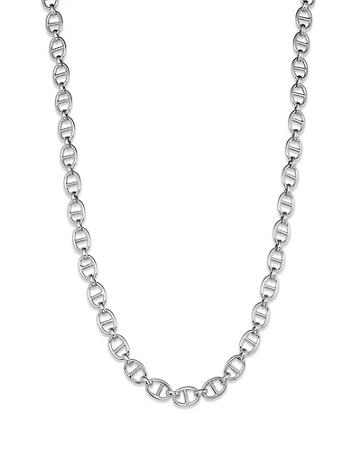 14K Gold Flat Mariner Link Necklace, 18"
