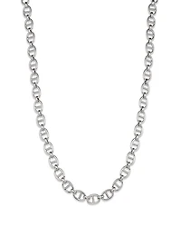 14K Gold Flat Mariner Link Necklace, 18"