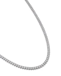 Certified Colorless Diamond Classic Tennis Necklace Collection 14K White Gold, 5.5-7 tcw