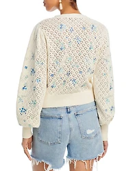 Crochet Pointelle Cardigan - Exclusive