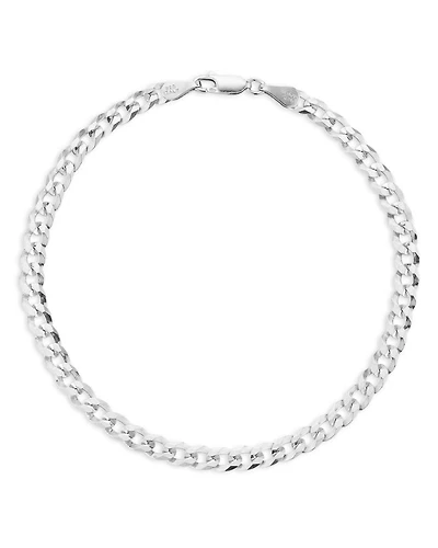 Men's Sterling Silver 5mm Curb Chain Bracelet