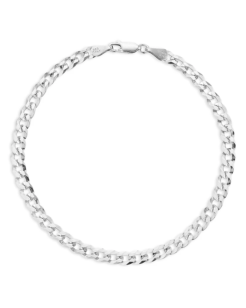 Milanesi And Co Men's Sterling Silver 5mm Curb Chain Bracelet
