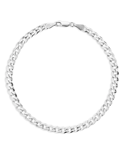 Milanesi And Co Men's Sterling Silver 5mm Curb Chain Bracelet