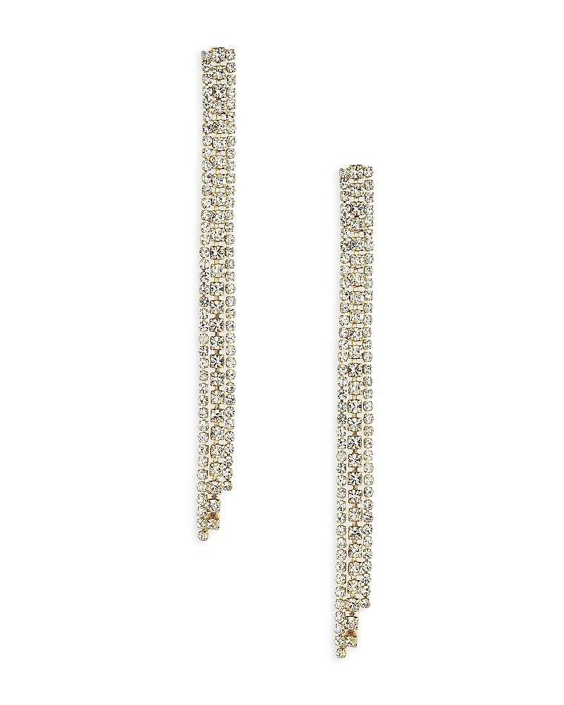 Ettika Your Moment Cubic Zirconia Linear Drop Earrings