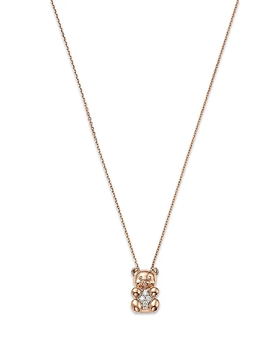 Bloomingdale's Fine Collection Diamond Gummy Bear Pendant Necklace