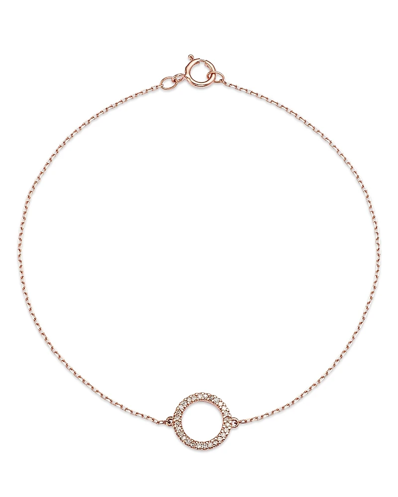 Bloomingdale's Fine Collection Diamond Circle Link Bracelet