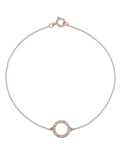 Bloomingdale's Fine Collection Diamond Circle Link Bracelet