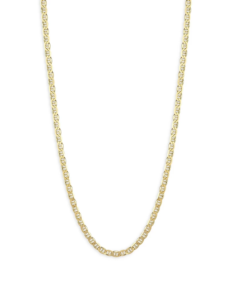 Milanesi And Co 18K Yellow Gold on Sterling Silver 6mm Mariner Link Chain Necklace