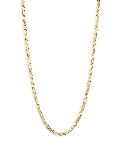 Milanesi And Co 18K Yellow Gold on Sterling Silver 6mm Mariner Link Chain Necklace