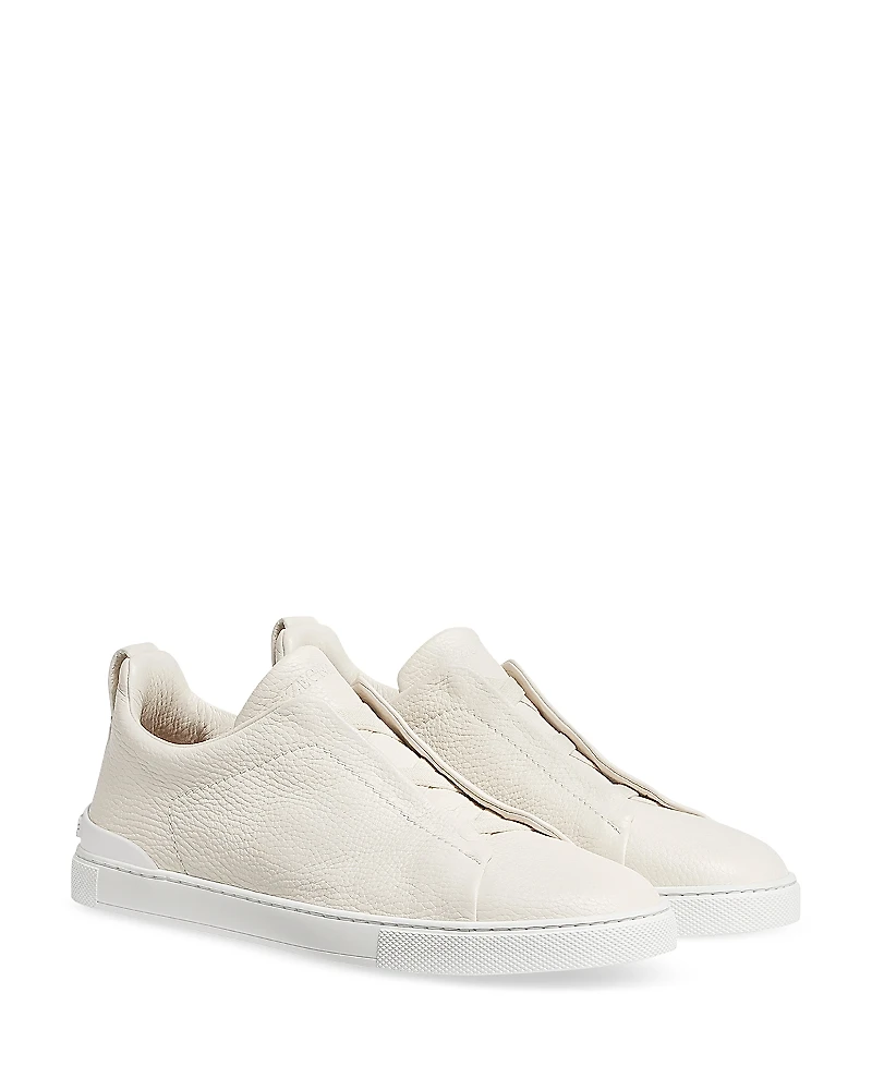 Zegna Deerskin Triple Stitch Sneakers