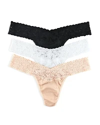 Supima®Cotton Low-Rise Thongs, Set of 3