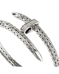 Sterling Silver Diamond Spear Flex Cuff
