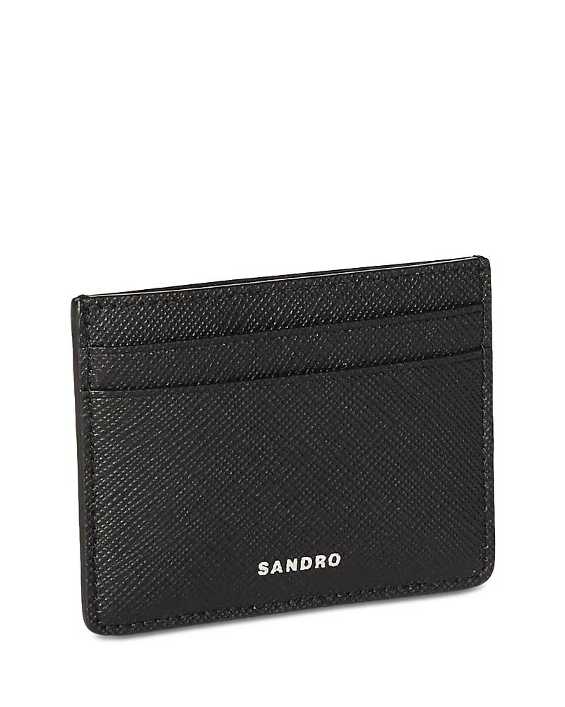 Sandro Saffiano Leather Card Case