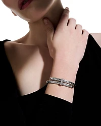 Sterling Silver Diamond Spear Flex Cuff