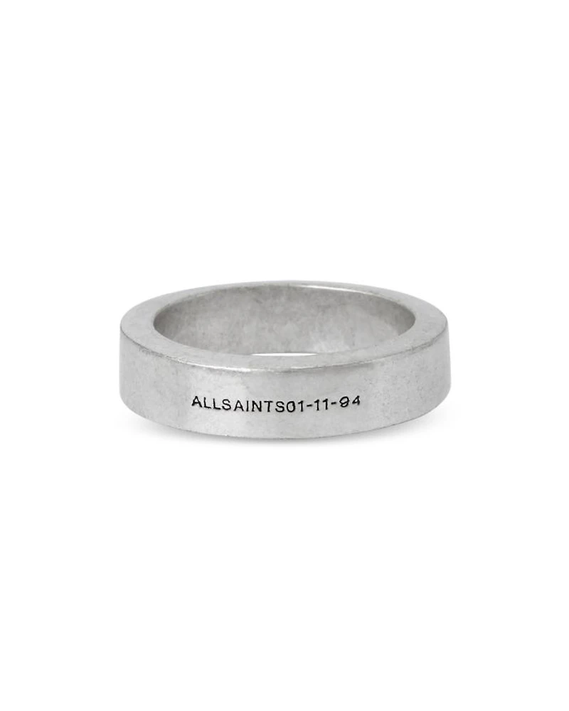 Logo Band Ring Sterling Silver