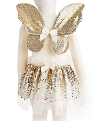 Gracious Gold-Tone Sequins Skirt, Wings, & Wand Costume - Ages 4-6