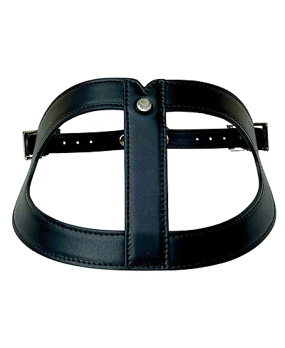 Shaya Pets Black Leather Adjustable Dog Harness