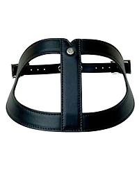 Shaya Pets Black Leather Adjustable Dog Harness