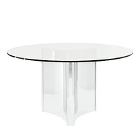 Bernhardt Abbot Dining Table, Silver