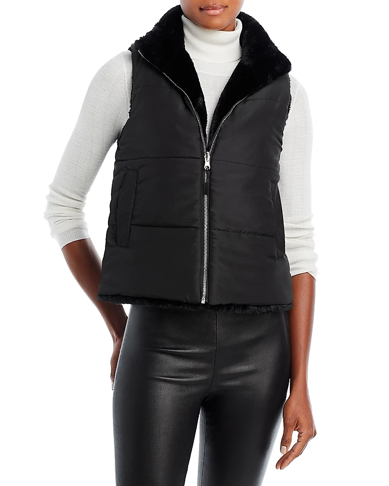 Echo Callum Reversible Faux Fur Zip Vest