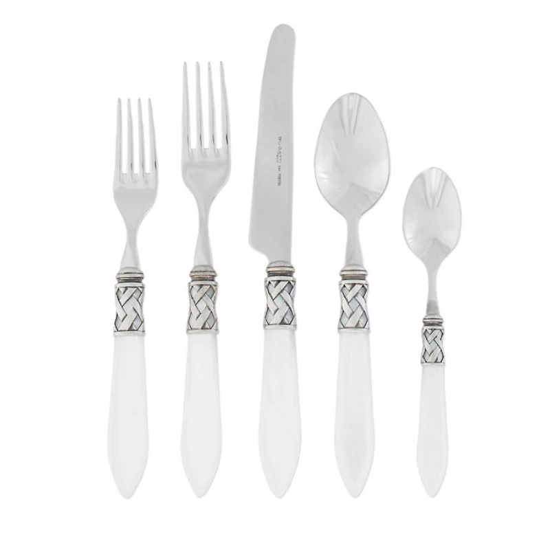Aladdin Antique White 20 Piece Flatware Set